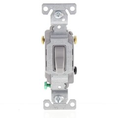 Eaton CS315GY Gray Commercial Grade Toggle Light Switch 3-Way 15A 120/277V Bulk