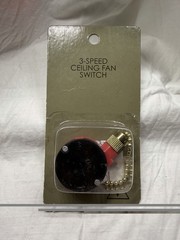 Walmart 3-Speed Ceiling Fan Pull Chain Switch, 4-Wire, Black, WMFS1 48128