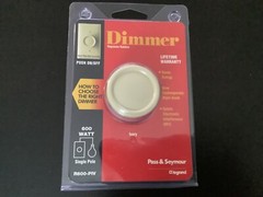 Pass & Seymour 90611-IV Ivory Rotating Dimmer Incandescent Single Pole 600W