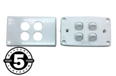 4 Gang Slimline Light Switch Electrical Wall Narrow Switch Board 118 mm x 72mm