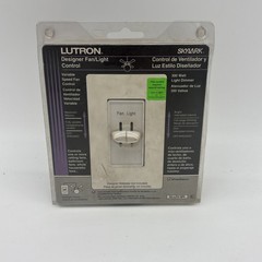 Lutron S2-LFH-WH Skylark Variable Speed Fan Control Light Dimmer Wall Switch