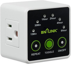 Smart Digital Countdown Timer, Repeat Cycle Timer with 3-Prong Grounded Outlet f
