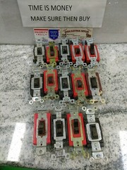 LOT OF 14)Single-Pole MIXED MAJOR BRAND Switch Industrial – GRADE 15A 120V (BB1