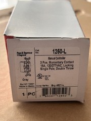 Legrand 1250L 15 Amp 120/277VAC Manual Conroller, 3 Pos Momentary Contact