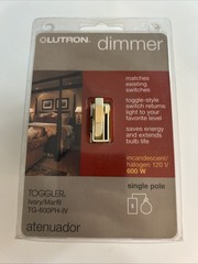 Lutron TG-600PH-IV Ivory Switch Dimmer Toggle Atenuador Factory Sealed zae