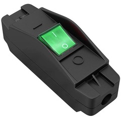 Inline On/Off Cord Switch 30A AC125V/250V Heavy Duty Rocker Light Green LED