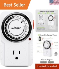 24-Hour Plug-In Mechanical Timer – Compact Energy-Saving Solution for Aquariums