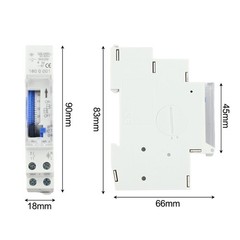 180A Timer for 24 Hour for cycle 15 Min Setting with Rail Mount Convenience