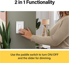 Radiant CFL/LED Dimmer Light Switch, Single-Pole/3-Way with Locator Light, 0-10V