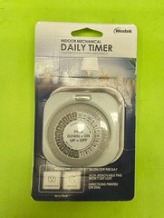 Westek TM1677DHB 3-Prong Indoor Mechanical Daily Timer Plug in