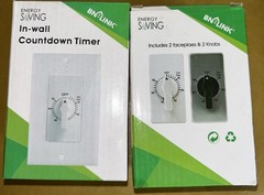 x2 – 60-Minute Spring Wound Timer White – Energy-Saving 20A CFL LED INCANDESCENT