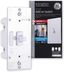 NIB GE Enbrighten In Wall Add-on Switch White Alexa Google Smart Home 46200