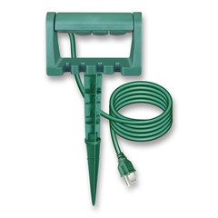OSKOS Outdoor Power Stake 3 Outlets 6FT Green