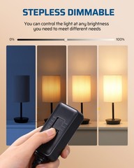 DEWENWILS Inline Lamp Dimmer Switch 2 Pack for Dimmable LED/CFL/Incandescent