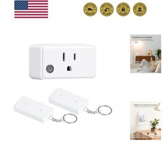 Remote Control Outlet with 2 Remotes, 200 FT Long Range Wireless Light Switch…