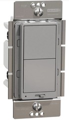 Square D X Series 15A 600W Rocker Dimmer Switch for LED/Incandescent, Gray