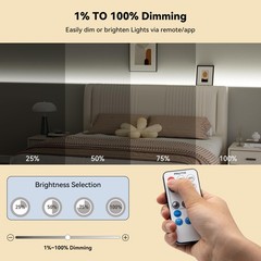 RF WiFi Smart Remote Dimmer for Single Color LED Strip Lights,Compatible with…