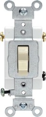 Leviton 15 amps Three Pole Toggle AC Quiet Switch Ivory CS315-2IS
