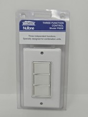 Broan NuTone P66W 3-Function Wall Control Switch for Vent, Heater & Fans Open Bx