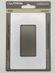 Lutron SC-1-SW Claro Satin Snow White 1-Gang Screwless Wall Plate