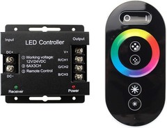 RGB LED Dimmer Switch RF Remote Controller PWM DC 12V24V 18A Strip Light