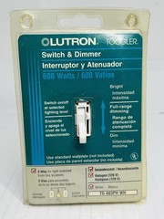 Lutron TG-603PH-WH 3 Way Dimmer Light Toggle Switch White New 600 Watt