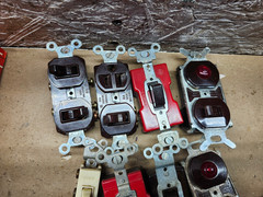 Lot Of Vintage Leviton , Slater, Pilot light switch, Wall switch New Old stock