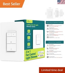 Smart Ceiling Fan Control and Dimmer Light Switch, 2.4GHz WiFi Only, Neutral …