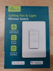 Treatlife Smart Ceiling Fan and Light Dimmer Switch | Wi-Fi | White