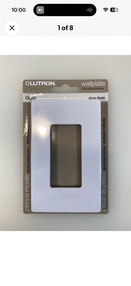 ( 12 PACK ) Genuine Lutron Claro CW-1-WH (Gloss Finish) Wallplate