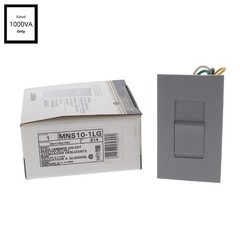 Leviton MNS10-1LG Gray Scene Monet On/Off Non-Dimming Switch Narrow Fin 1000VA