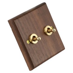 Aesthetic Walnut Wood Rocker Switch with Easy Operation and Safety Design