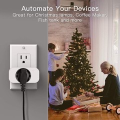 4 Pack Smart Plugs That Work with Alexa and Google Home, 7 Day Heavy Duty Pro…