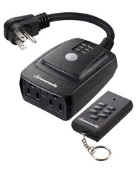 Light Sensor Timer Waterproof, Plug in Timer Switch, 100 Ft Range Remote Control