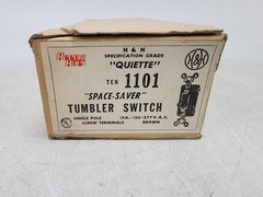 Box Of 10 Vintage Arrow-Hart 1101 Quiette Tumbler Switch Single Pole Brown