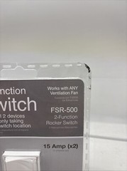 2-Function Rocker Combination Switch WHITE 120V 15A FSR-500 (B10
