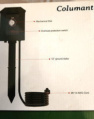 Outdoor Power Stake Timer Mechanical Outdoor Timer Waterproof 6 ft NIB B/95,96