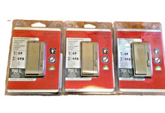 Legrand Pass & Seymour 700-Watt Antique Brass Slide Dimmer Switch – Lot ot of 3