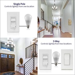 Leviton 6674-P0B SureSlide Universal 150-Watt LED and CFL/600-Watt Incandescent