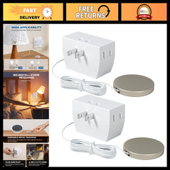 2 Pack Touch Dimmer Switch for Lamps, Plug & Play Control Pad, Dimmable LED/CFL