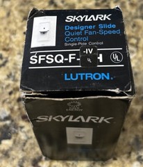 Lutron Skylark SFSQ-F-IV 1.5-Amp-Max 3-Speed Quiet Fan Control Switch IVORY