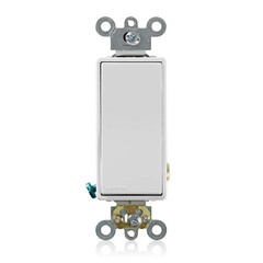 Leviton 5621-2W Decora Plus 20Amp Single Pole Rocker Light Switch 120/277V White