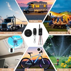 dstfuy Mini Wireless Switch 12V,5V/12V/48V/10A Relay Remote Switch for Lights…