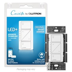 Lutron Caseta Original Smart Dimmer Switch, LED 1 Pack, White