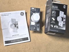 New GE Rotate Push On/Off Dimmer For Single 3-Way Switch Pole 120VAC White 18021