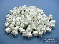 Leviton MR002 White Snap-In Mini Rocker Panel Switch On/Off 10A 125V SPST 100pcs