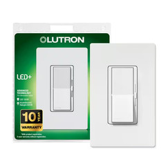 Diva LED+ Dimmer Switch with Wallplate for Dimmable LED Bulbs, 150-Watt/Single-P