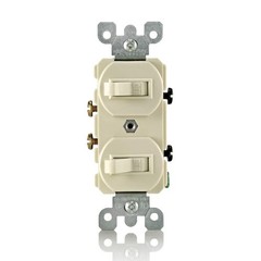 Leviton 5224-2I 15 Amp, 120/277 Volt, Duplex Style Single-Pole/Single-Pole AC Co