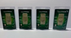 Lutron Skylark Contour LED+ Dimmer Switch 150W Single-Pole/3-Way Ivory Set Of 4