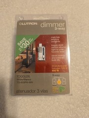 LUTRON TOGGLE DIMMER TG-603PH-WH. 3 WAY 120 V – 600W